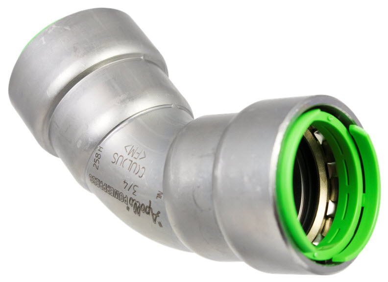 Image Eblow 45° PowerPress, carbon steel, EPDM, PxP, 1/2"
